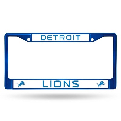 NFL Detroit Lions Colored Chrome License Plate Frame