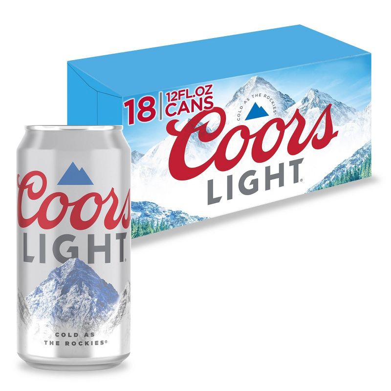 Coors Light Beer - 18pk/12 fl oz Cans, 1 of 12