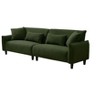 NicBex Couches for Living Room 97� Comfy 2-seat Corner Sofa Teddy Velvet Upholstered Sofa Couch with Deep Seat& 4 Pillows - 2 of 4