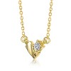 Guili Rectangular 14K Gold Plated Clear Moissanite Pendant Necklace - Elegant and Timeless Jewelry for Every Occasion - 2 of 2