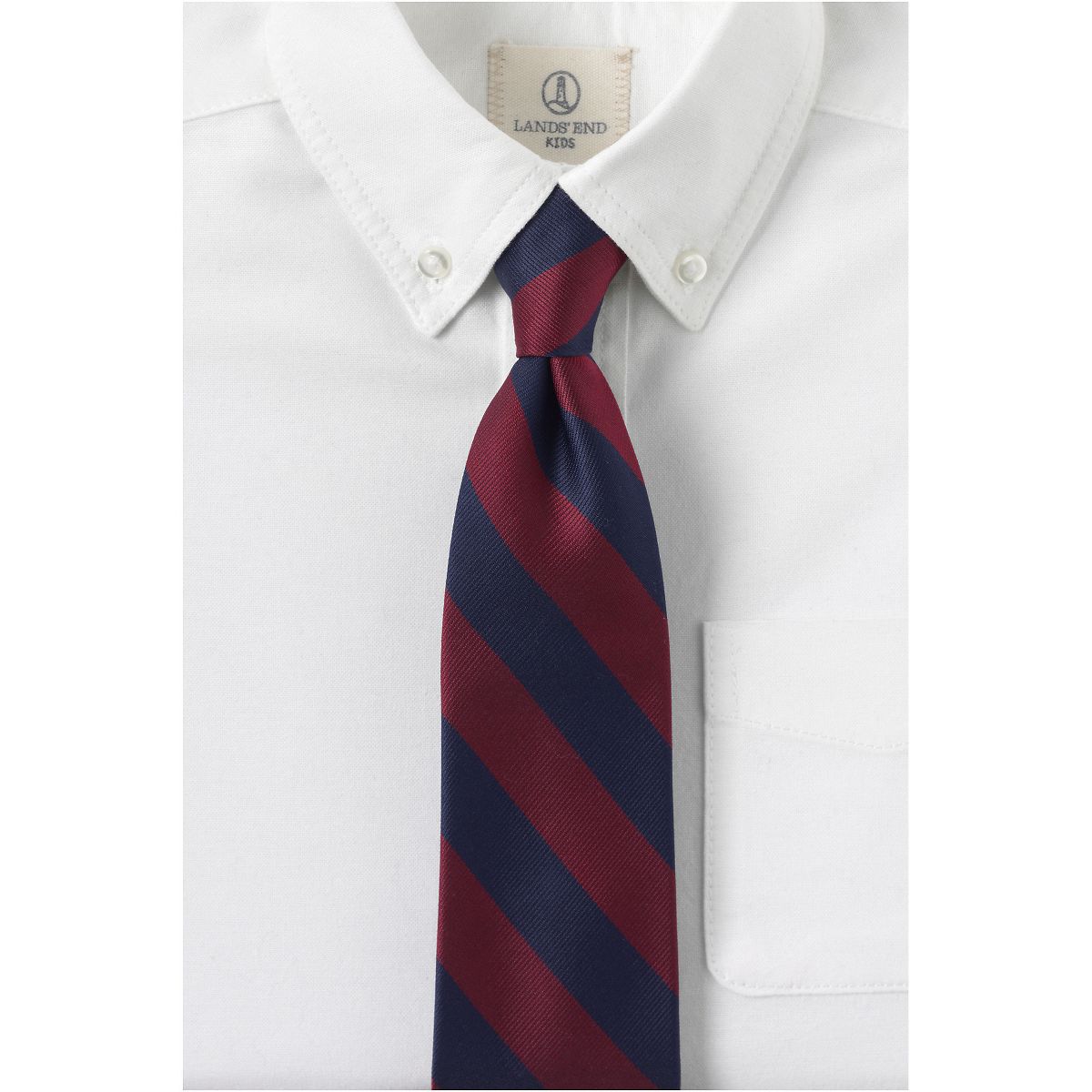 Lands' End School Uniform Kids Stripe To Be Tied Tie - thumbnail 3