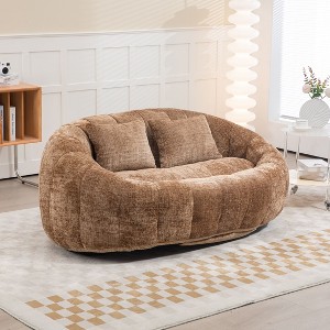 NicBex Chenille Bean Bag Chair with High-Density Foam,Oversized Lazy Sofa Chair for Adults and Kids,Modern Lounge Chair for Living Room - 1 of 4