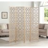 NicBex 4-Panel Room Divider for Home, Divider for Room Separation, Modern Folding Fabric Privacy Screen with Wood Legs for Home & Office, Gold - 3 of 4