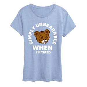 Women's - Instant Message - Tired Simply Unbearable Short Sleeve Graphic T-Shirt - 1 of 4