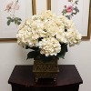Floral Home 20" Beige Hydrangea with 7 Silk Flowers & Leaves - 2-Piece - 2 of 4