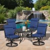 Aoodor 4Pcs Outdoor Cartridge High Back Dining Chair Cushion Set, Fade and Water Resistant Polyester Fabric Cover with Ties and Zipper - 2 of 4