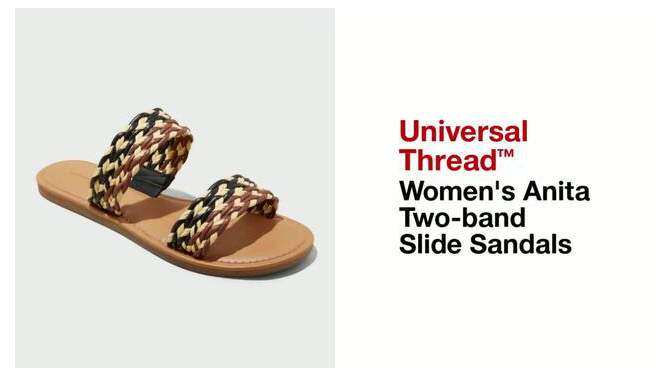 Women&#39;s Anita Two-band Slide Sandals - Universal Thread&#8482;, 2 of 9, play video
