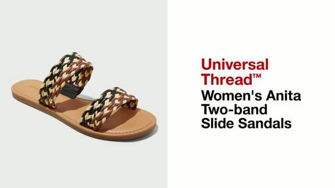 Women&#39;s Anita Two-band Slide Sandals - Universal Thread&#8482;, 2 of 8, play video
