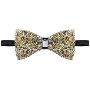 INSPIRE CHIC Women's Fine Diamonds Shiny Adjustable Bow Tie - 1 of 4