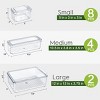 14-Pack BPA-Free Stackable Refrigerator Organizer Bins with Lids, Clear - 2 of 4