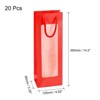 Unique Bargains Paper Sturdy Reusable Fashionable Wine Gift Bags with Rope Handles 4.92"x3.35"x14.2" - 2 of 4