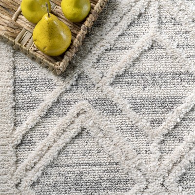 Braided Beige Square Synthetic Easy-Care Stain-Resistant Rug