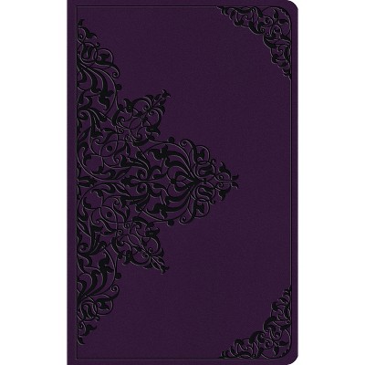 ESV Large Print Value Thinline Bible (Trutone, Lavender, Filigree Design) - (Leather Bound)
