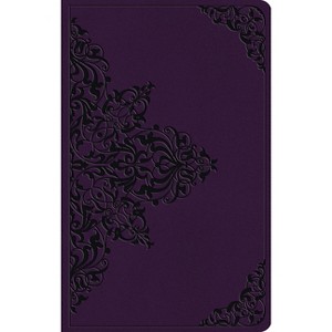 ESV Large Print Value Thinline Bible (Trutone, Lavender, Filigree Design) - (Leather Bound) - 1 of 1