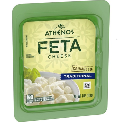 Athenos Crumbled Traditional Feta Cheese - 4oz : Target