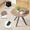 Lirago 39 Mid Century Modern Round Dining Table for 4-6 Person Thick Wood Tabletop with Metal Frame for Kitchen Dining Room Living Room Brown - 3 of 4