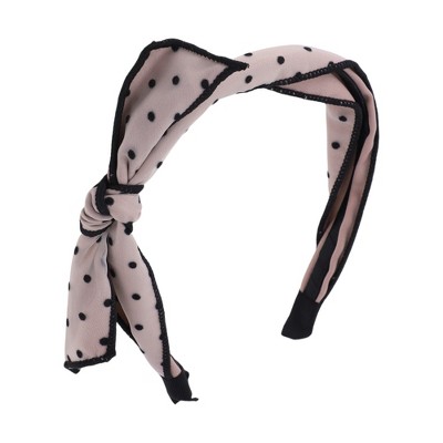 Unique Bargains Women's Polkadots Bow Headbands 1 Pc