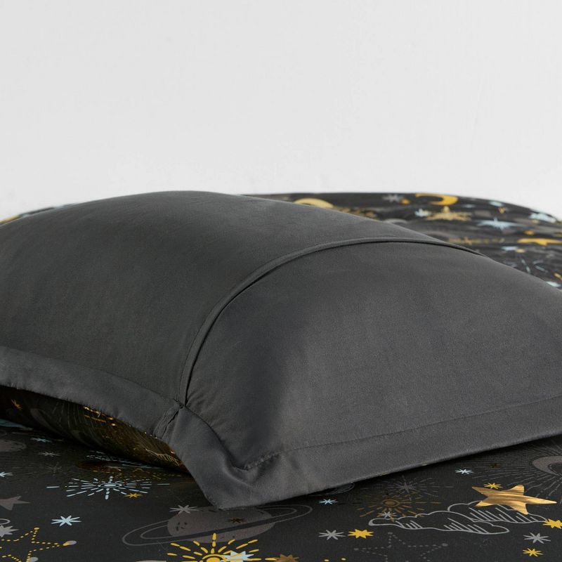 Isabel Starry Sky Metallic Kids' Comforter Set with Throw Pillow Charcoal Gray - Mi Zone, 5 of 14