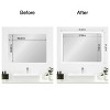 Amanti Art Mirror Makeover Bathroom Mirror Frame Border Kit - Fully Assembled Peel and Stick Frame - Mirror NOT Included - Cabinet White Narrow Trim - 3 of 4
