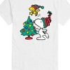 Men's - Peanuts - Snoopy Woodstock Christmas Tree Short Sleeve Graphic T-Shirt - 2 of 4