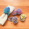 Slickblue Colorful Felt Easter Egg Napkin Rings - Set of Four, 2"x2.5" Size with 2" Diameter, Perfect for Easter Tables - 2 of 3