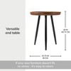 MH London Dilan 18" Solid Wood and Metal Tripin Legs with Round Top - 3 of 4