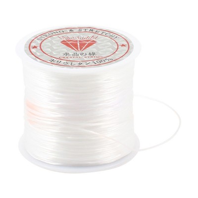 Unique Bargains White Elastic Stretchy Crystal Jewelry Beading String Cord 10 Meter