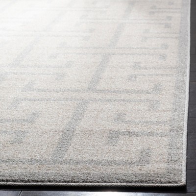 Modern Gray 4' x 6' Easy-Care Synthetic Area Rug