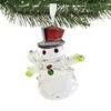 3.75 In Facets Christmas Snowman Cut Crystal Look Tree Ornaments - 3 of 3