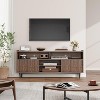 Wooden TV Stand for 70 Inch Screens, Fluted Design Entertainment Center with Storage for Bedrooms and Living Rooms - 3 of 4