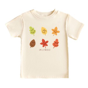 SmileyWorld Fall Leaves - Youth Short Sleeve Graphic T-Shirt and Toddler Short Sleeve Graphic T-Shirt - 1 of 4