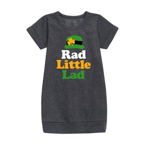 - Instant Message - St. Patrick's Day Rad Little Lad Graphic Short Sleeve Fleece Dress - 1 of 3