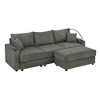 NicBex Couches for Living Room Accent Chair Sofa with Storage Armrest, Comfy Corduroy Upholstered Sofa Couch with Cup Holders and a Phone Holder - 2 of 4