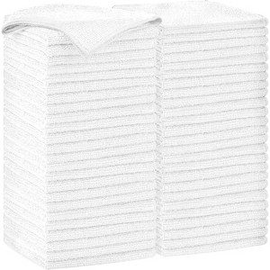 50-Pack Microfiber Cleaning Cloths, Soft Absorbent Towels for Cars, Lint-Free Streak-Free Rags for House - 1 of 4