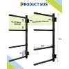 Coucheta 4 Kayak Storage Rack, 400 Lbs Heavy Duty Adjustable Kayak Wall Mount Rack for Garage&Outdoor Storage, Metal Stand Perfect for Canoe Paddle - 2 of 4