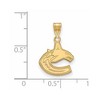 Black Bow Jewelry 10k Yellow Gold Vancouver Canucks NHL Small Pendant - 2 of 3