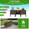 AZL1 Life Concept Planter Raised Garden Bed Polypropylene Drain Outlet Heat Frost Resistant 440lb Capacity for Outdoor, Black, 16.55"*11.43"*16.55" - 4 of 4