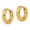 Chisel Stainless Steel Polished Yellow IP-plated 3mm Hinged Hoop Earrings - 2 of 4