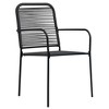 vidaXL Garden Chairs 2 pcs Cotton Rope and Steel Black - 2 of 4