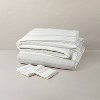 Alternating Pinstripe Comforter & Sham Set Gray/Cream - Hearth & Hand™ with Magnolia - image 3 of 4