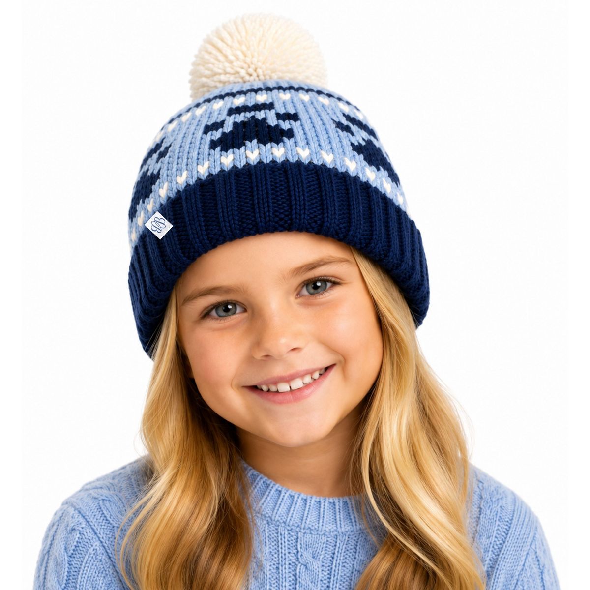 Bits & Bows Unisex Paw Print Bobble Hat - thumbnail 2