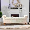 CAVINAS Storage Ottoman Bench,Upholstered Ottoman with Tufted Buttons and Rolled Arms for Living Room,Bedroom - 4 of 4