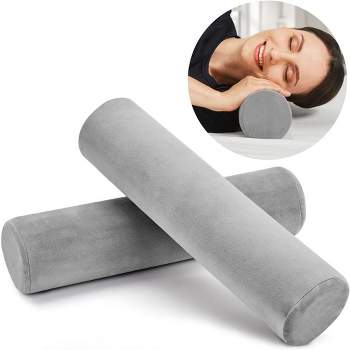 Allsett Health Cervical Neck Roll Memory Foam Pillow, Bolster Pillow, Neck Pillows Support for Sleeping | Bolster Pillow for Legs, Back and Yoga