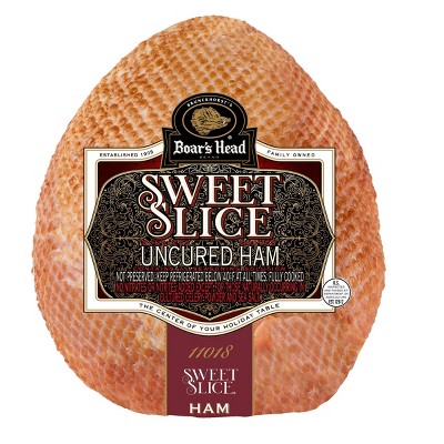 Sweet Slice Boneless Smoked Uncured Ham Service Deli - Half