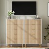 Whizmax 5 Drawer Dresser for Bedroom, Modern Wood Storage Organizer with Gold Metal Handles & Anti-Tipping Device for Hallway - 4 of 4