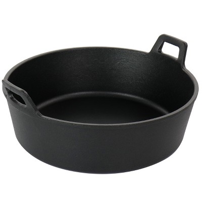 Gibson Our Table 10.5 Inch Pre-Seasoned Cast Iron Wok in Black
