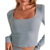 Adore Me Women's Rib Long Sleeve Lounge - 2 of 4