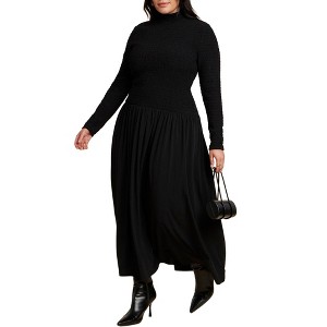 ELOQUII Smocked Midi Dress - 1 of 3