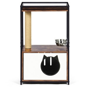 Gulches Create a Feline Paradise at Home: White + Vintage Multifunctional Cat Furniture - 1 of 4