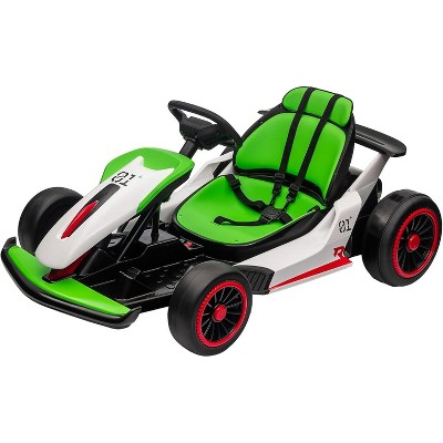 Go Kart for Kids, 24V Drift Kart with 2X200W Strong Motor, 7AH Big Battery, Electric Pedals, Electric Go Kart Outdoor Race Toy